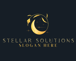 Astral Moon Flower logo design