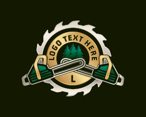 Chainsaw Woodcutter Sawmill logo