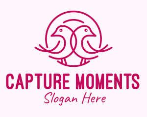 Pink Monoline Lovebird  logo