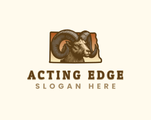 North Dakota Bighorn Sheep logo design