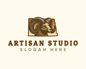 North Dakota Bighorn Sheep logo design