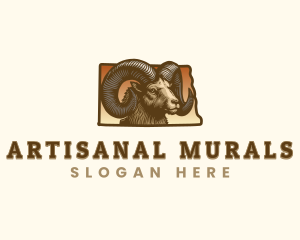 North Dakota Bighorn Sheep logo design