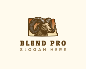 North Dakota Bighorn Sheep logo design