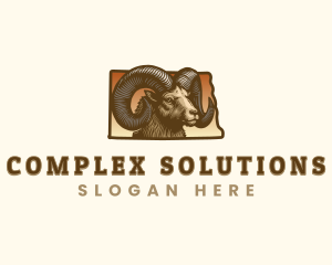 North Dakota Bighorn Sheep logo design