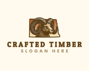 North Dakota Bighorn Sheep logo design