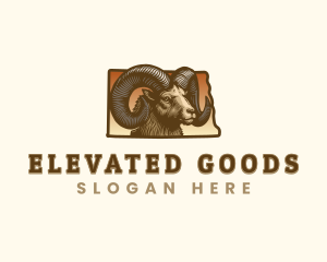 North Dakota Bighorn Sheep logo design