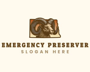 North Dakota Bighorn Sheep logo design