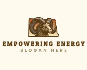 North Dakota Bighorn Sheep logo design