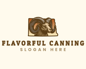 North Dakota Bighorn Sheep logo design