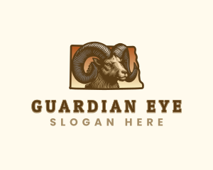 North Dakota Bighorn Sheep logo design