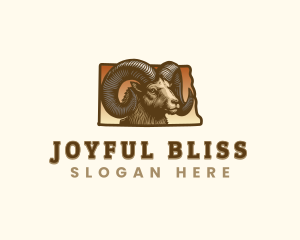 North Dakota Bighorn Sheep logo design