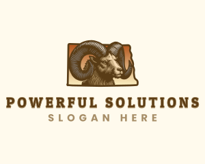 North Dakota Bighorn Sheep logo design