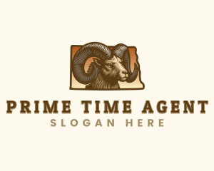 North Dakota Bighorn Sheep logo design