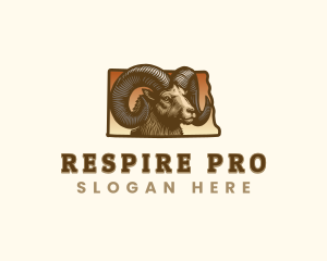 North Dakota Bighorn Sheep logo design