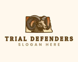 North Dakota Bighorn Sheep logo design