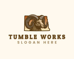 North Dakota Bighorn Sheep logo design