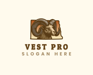 North Dakota Bighorn Sheep logo design