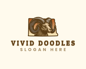 North Dakota Bighorn Sheep logo design