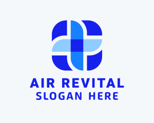 Blue Ventilation Blade  logo design