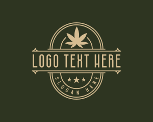 Elegant Cannabis Badge logo