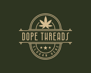 Elegant Cannabis Badge logo design