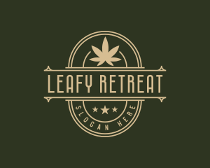 Elegant Cannabis Badge logo design