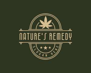 Elegant Cannabis Badge logo design