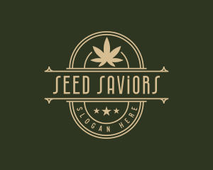 Elegant Cannabis Badge logo