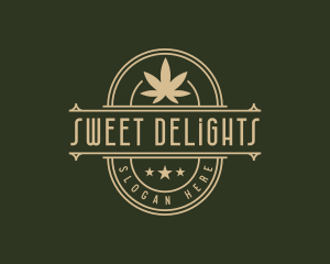 Elegant Cannabis Badge logo