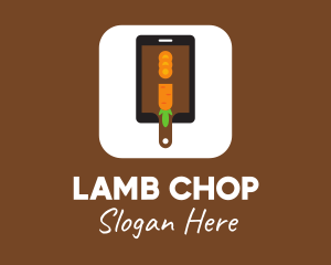 Carrot Chopping Board App logo design