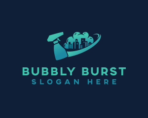 Bubble Building Cleaning logo design