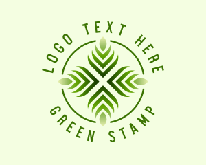 Abstract Green Leaf logo design