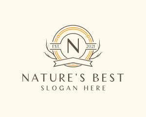 Natural Forest Badge logo design