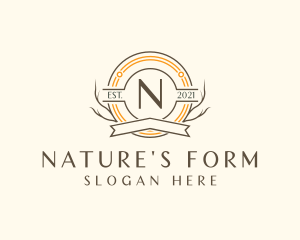 Natural Forest Badge logo design