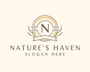 Natural Forest Badge logo design