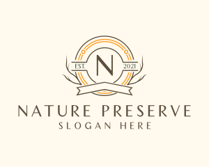 Natural Forest Badge logo design