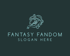 Woman Mermaid Fantasy logo design