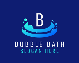 Clean Bubble Wash logo design