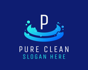 Clean Bubble Wash logo design