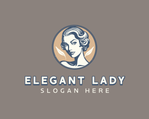 Retro Lady Salon logo design