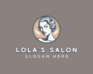 Retro Lady Salon logo design