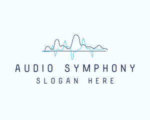 Abstract Audio Soundwave logo design