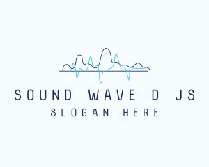 Abstract Audio Soundwave logo design