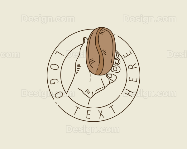 Coffee Bean Hand Logo