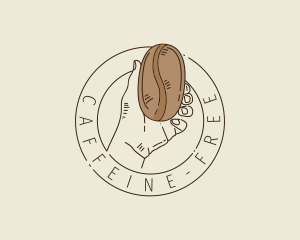 Coffee Bean Hand logo design