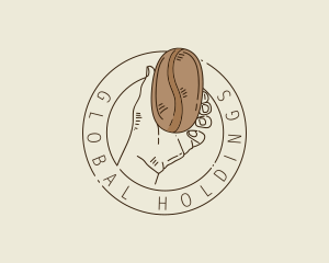 Coffee Bean Hand logo