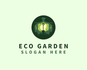 Garden Landscaping Shovel logo design