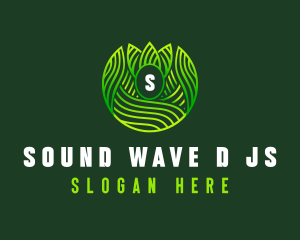 Wellness Leaf Waves logo design