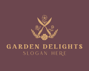 Flower Garden Shears logo design