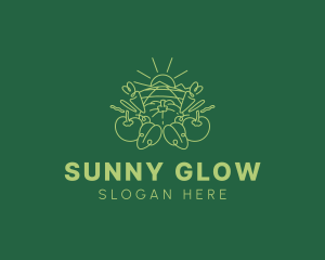 Sunny Vegetable Harvest logo design